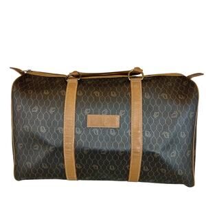 Christian Dior Black Honeycomb Trotter Boston Duffle Travel Bag 45cm